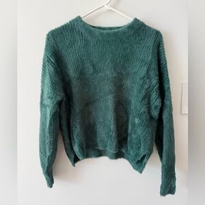Abercrombie & Fitch Green Fuzzy Sweater